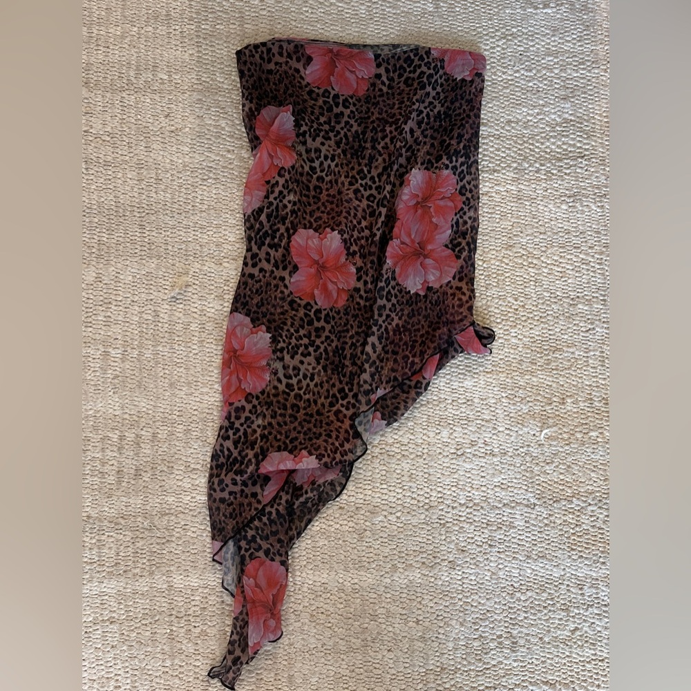 Princess Polly Animal Print asymmetrical skirt